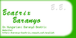 beatrix baranyo business card