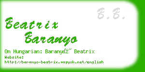 beatrix baranyo business card